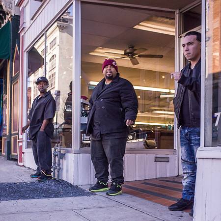 Outside the Barber School