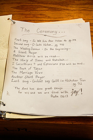 Amish Wedding Program