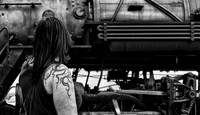 Woman with Tribal Tattoo