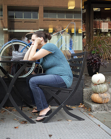 Girl with Pumpkins