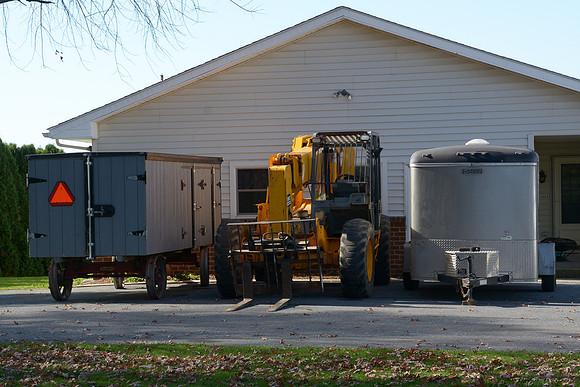 Bench Buggy, Forklift & Trailer